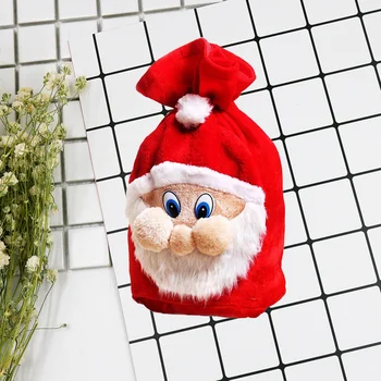 Коледна подаръчна чанта Дядо Коледа подарък Pounch Коледа бонбони платнени чанти шнур подарък торбичка