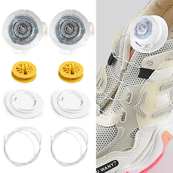  Метална тел въртяща се автоматична маратонка връзки за обувки ключалката завърта въже без връзки връзки връзки за обувки бързо заключване обувки спортни обувки