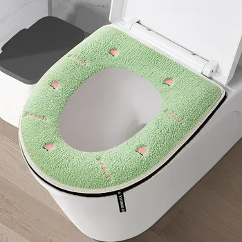 Есенна и зимна удебелена тоалетна постелка Водоустойчив домакински цип тоалетна корица универсална подложка