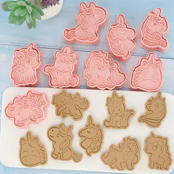 Карикатура Cookie Кътър Направете печенето удоволствие Висококачествени материали за многократна употреба Многофункционален Чудесно за декориране на бисквитки Мухъл
