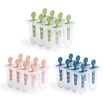 8 Popsicle DIY форми за сладолед Хладна тава за замразяване за замразен производител на Popsicle с пръчки и капкови предпазители Наличен дропшипинг